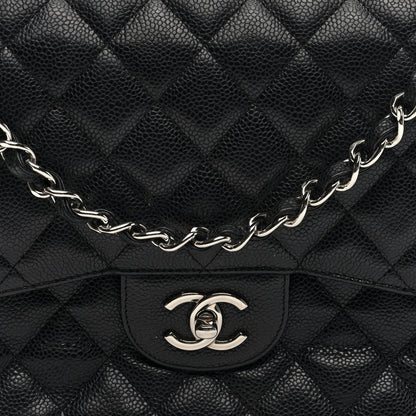 Chanel Caviar Quilted Jumbo Double Flap Black 8 of 12