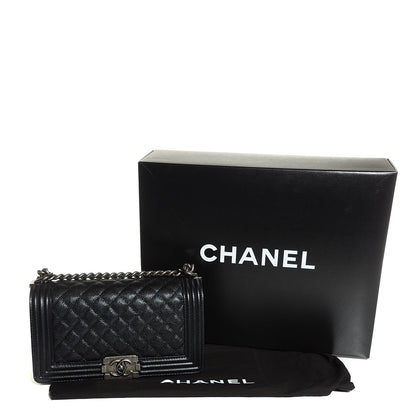 Chanel Caviar Quilted Medium Boy Flap Black 3 of 9