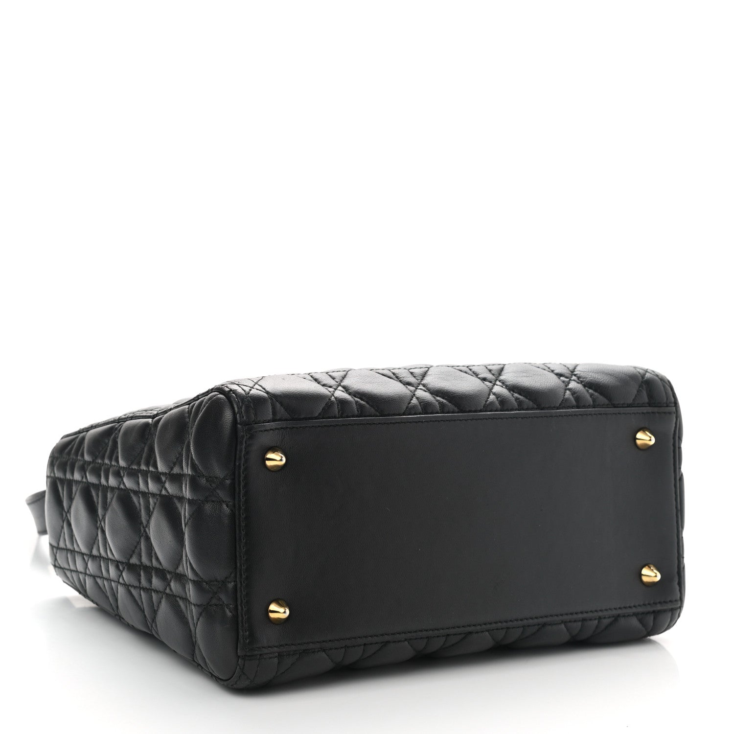 Christian Dior Lambskin Cannage Medium Lady Dior Black 4 of 10