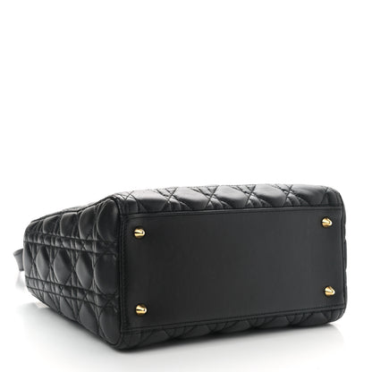 Christian Dior Lambskin Cannage Medium Lady Dior Black 4 of 10