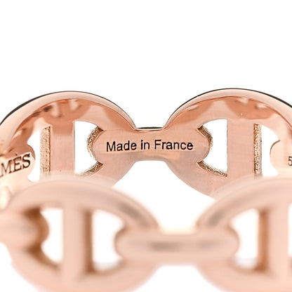 Hermes 18K Rose Gold PM Chaine d'Ancre Enchainee Ring 51 5.75 5 of 7