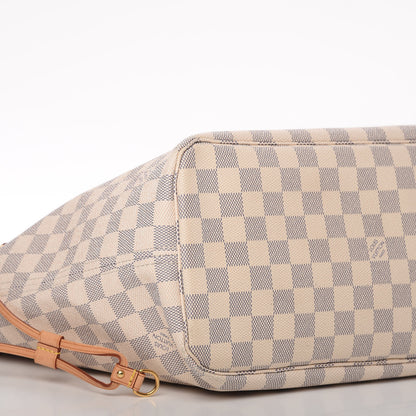 Louis Vuitton Damier Azur Neo Neverfull MM Rose Ballerine 6 of 11