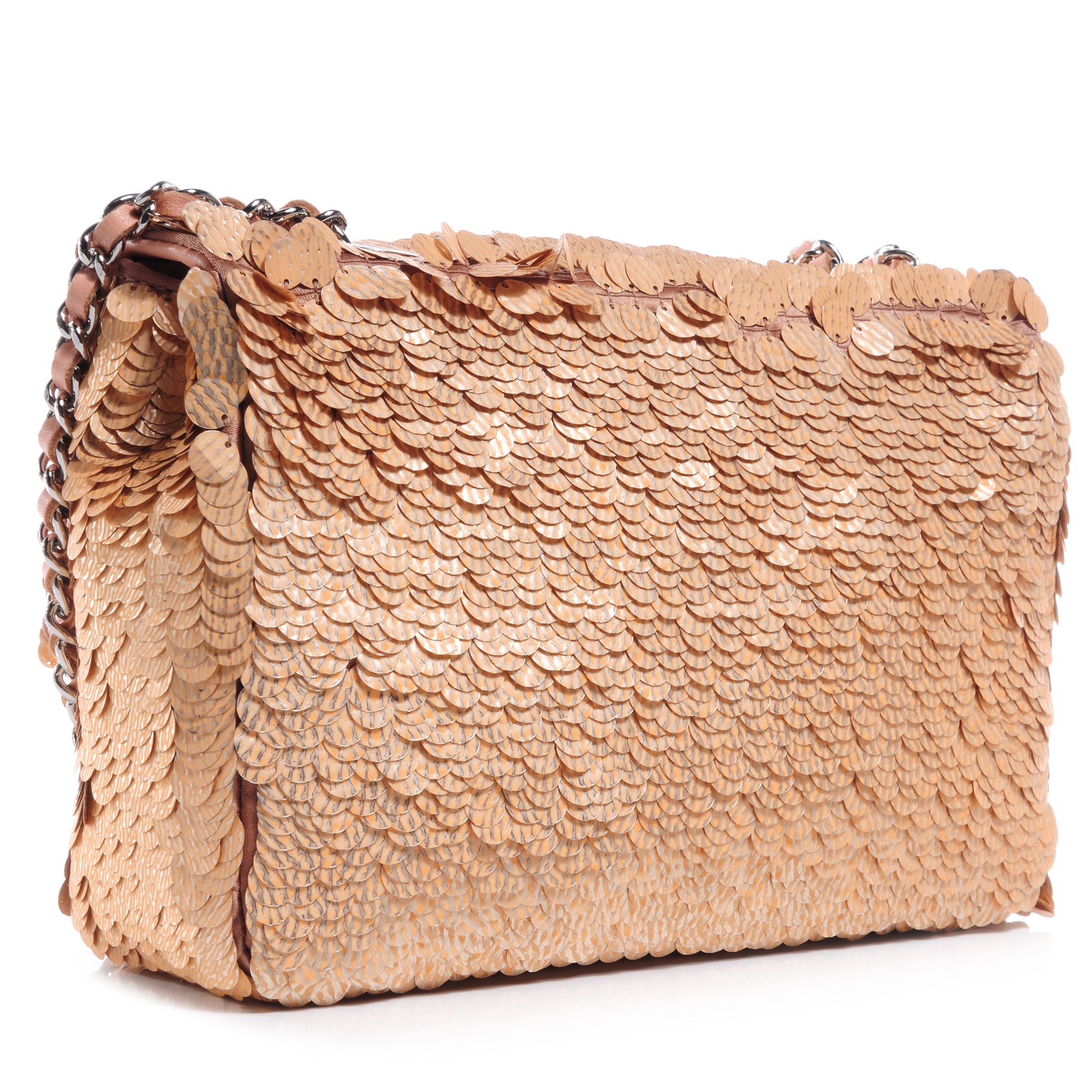 Chanel Sequin Paillette Small Flap Light Red 3 of 7