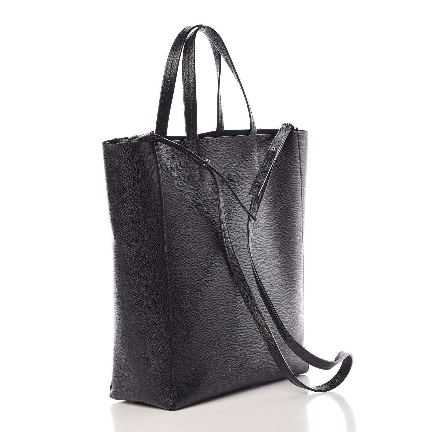 Celine Grained Calfskin Small Vertical Cabas Black 3 of 8