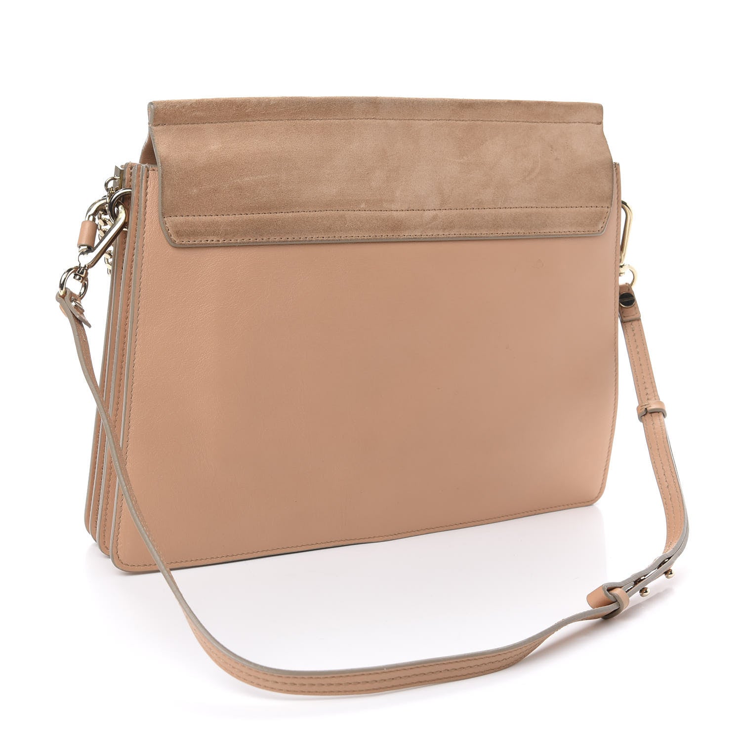 Chloe Calfskin Suede Medium Faye Shoulder Bag Blushy Pink 3 of 14
