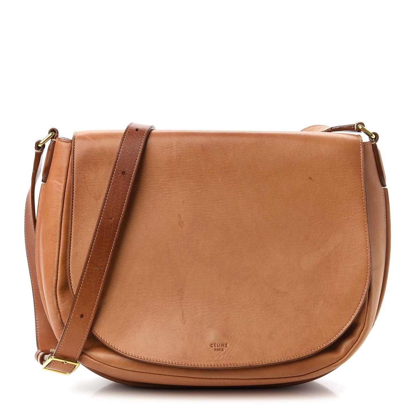 Natural Calfskin Trotteur Messenger Tan
