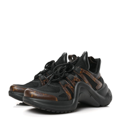 Louis Vuitton Calfskin Patent Monogram LV Archlight Sneakers 38 Black 3 of 7