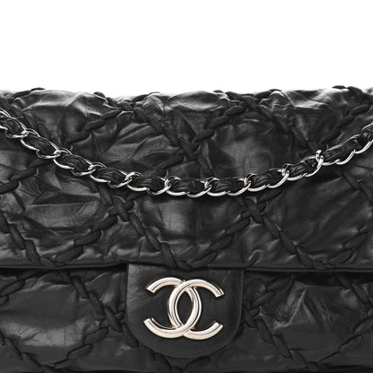 Chanel Calfskin Ultra Stitch Oversize Flap Black 8 of 10