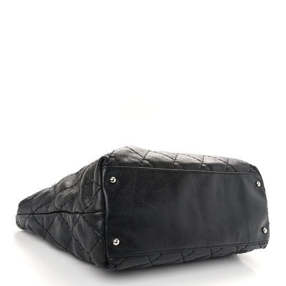 Chanel Glazed Calfskin Large On The Road Tote Black 4 of 10