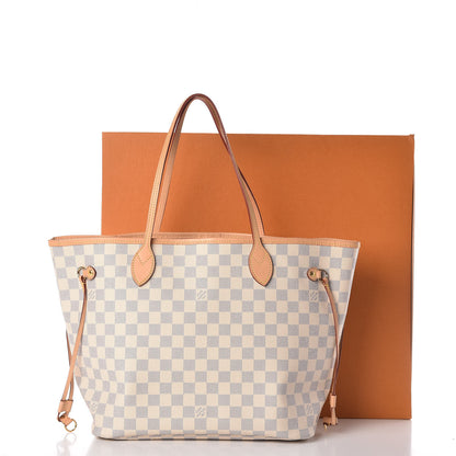 Louis Vuitton Damier Azur Neo Neverfull MM Rose Ballerine 11 of 11