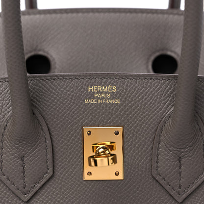 Hermes Epsom Birkin Sellier 25 Etain 6 of 10