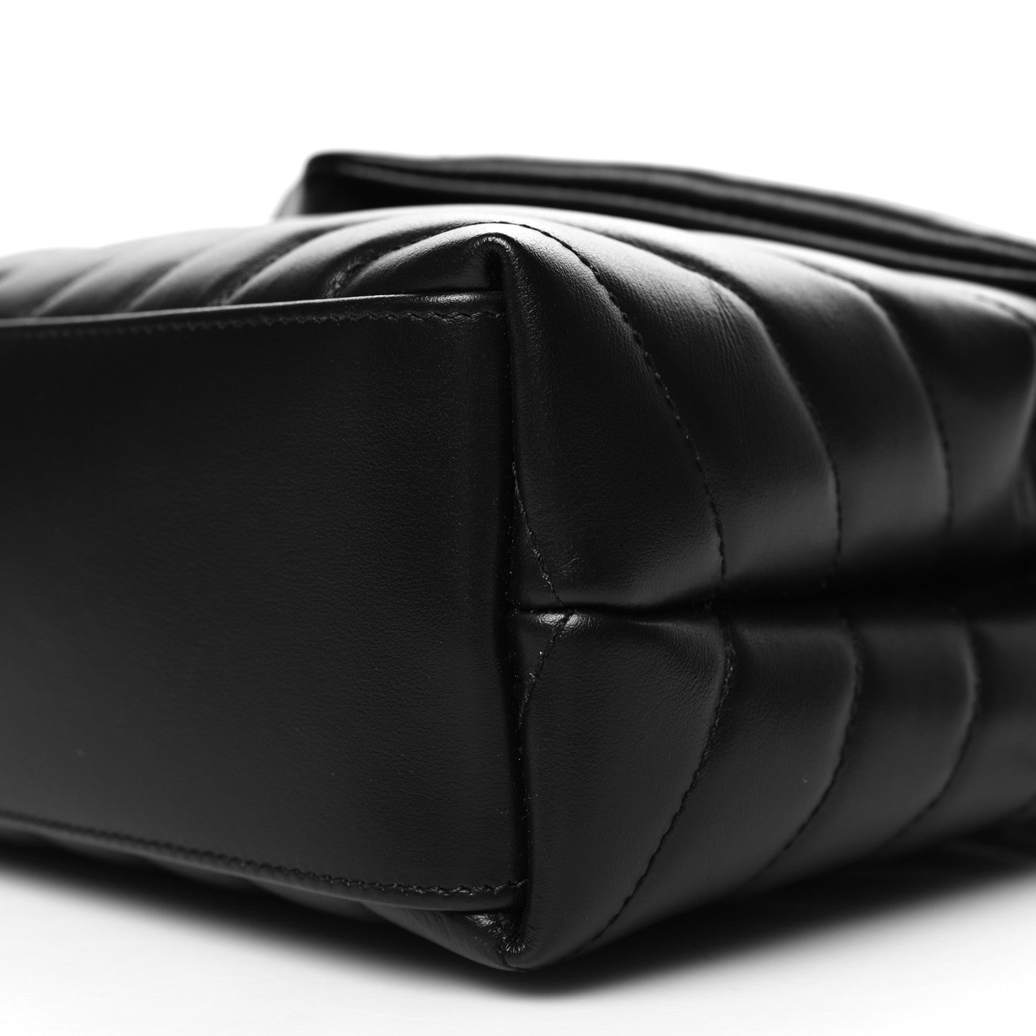 Saint Laurent Calfskin Y Quilted Monogram Monochrome Small Loulou Chain Satchel Black 12 of 13