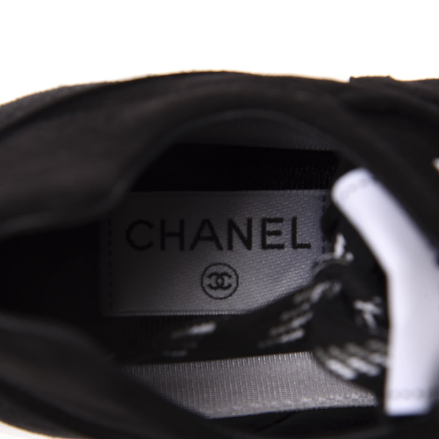 Chanel Suede Goatskin CC Sneakers 37 Black CHANEL 9 of 10