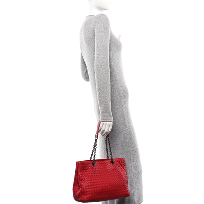 Bottega Veneta Nappa Intrecciato Medium Tote  Red 2 of 10