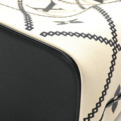 Louis Vuitton Empreinte Monogram Giant Broderies Neonoe MM Cream Black 13 of 13
