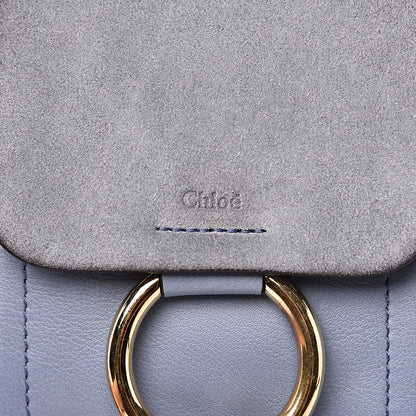 Chloe Suede Calfskin Mini Faye Backpack Washed Blue 9 of 13