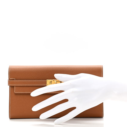 Hermes Epsom Kelly Longue Wallet Gold 2 of 7