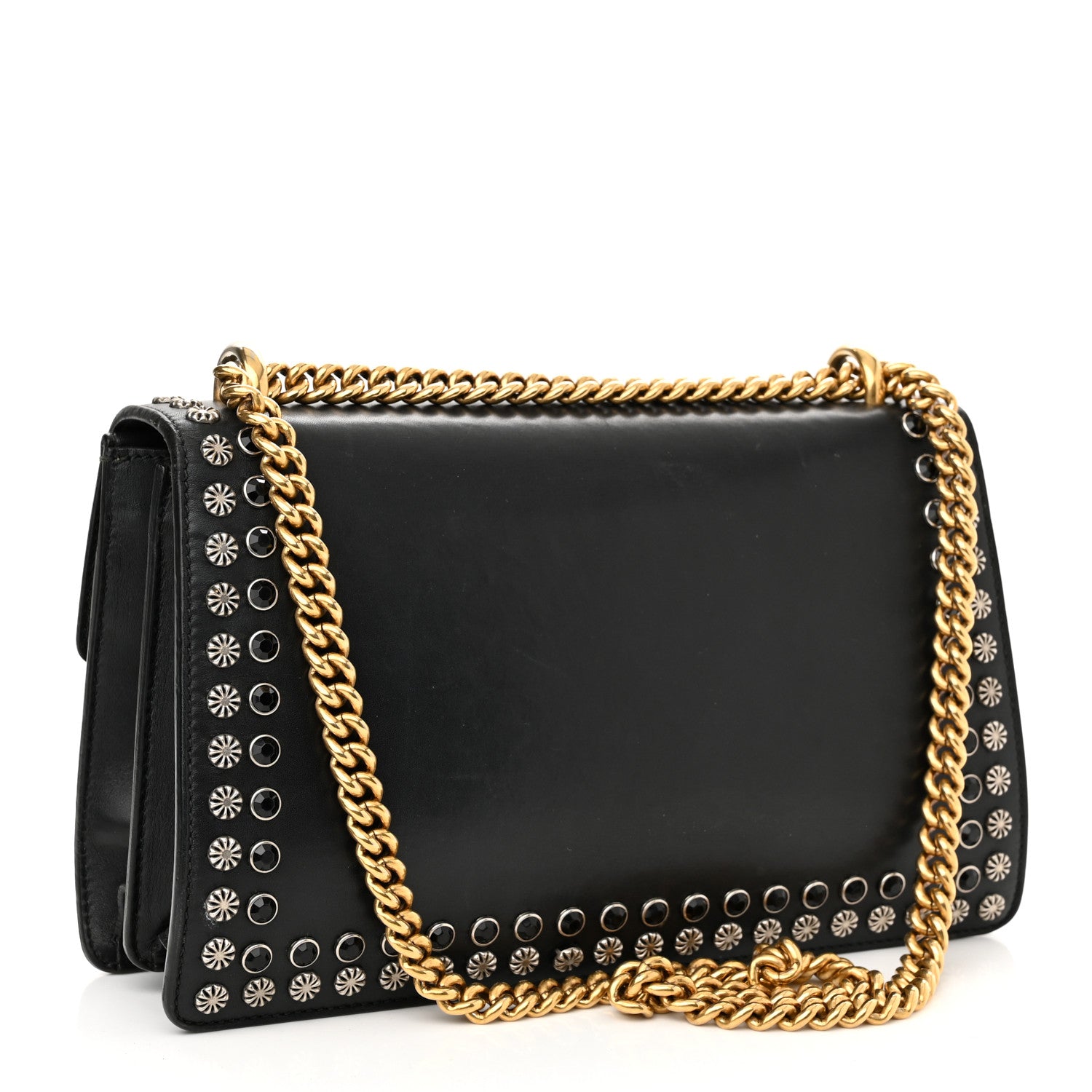 Gucci Calfskin Studded Small Dionysus Shoulder Bag Black 3 of 10