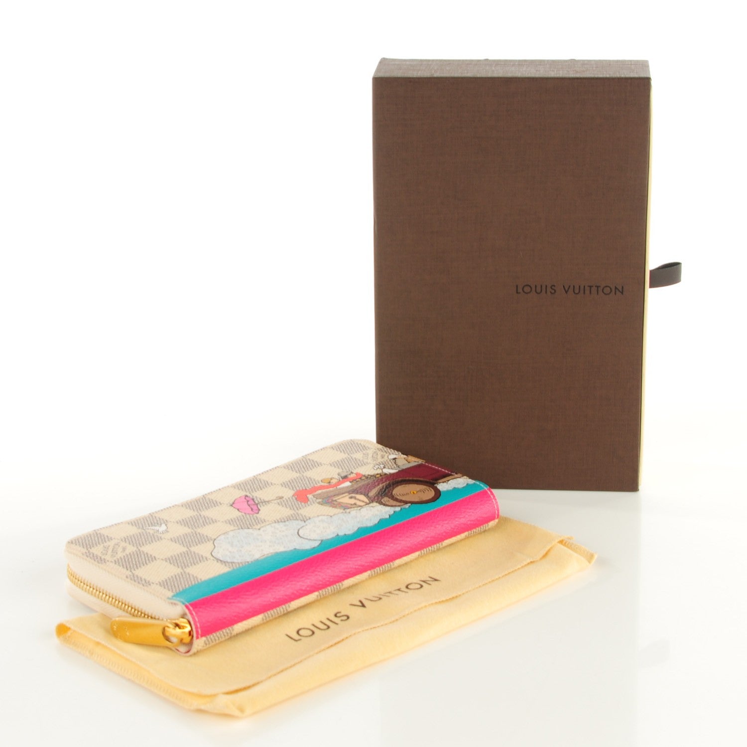 Louis Vuitton Damier Azur 2015 Christmas Animation Zippy Wallet Hibiscus 4 of 7