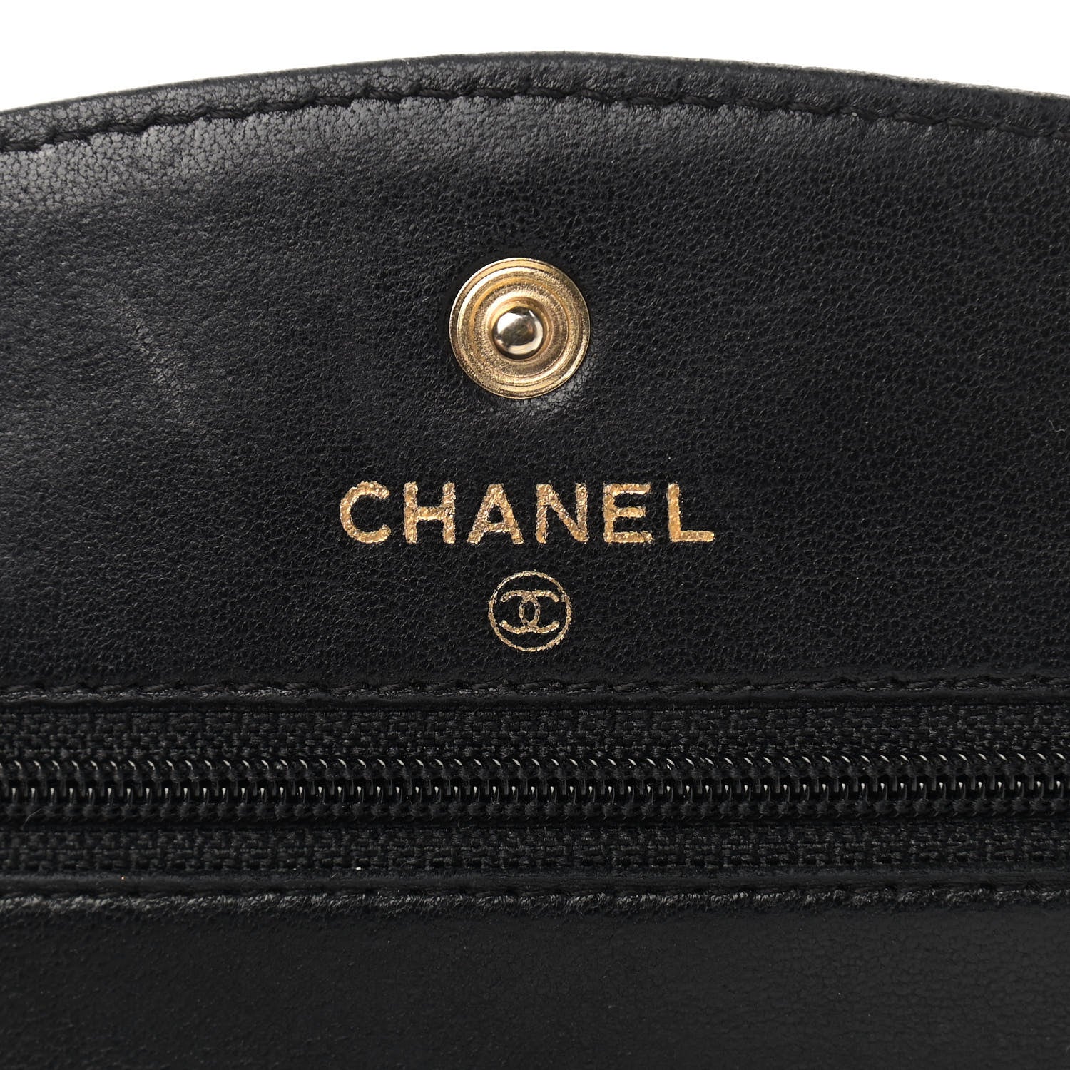 Chanel Caviar Timeless CC Wallet On Chain WOC Black 6 of 14