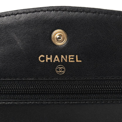 Chanel Caviar Timeless CC Wallet On Chain WOC Black 6 of 14