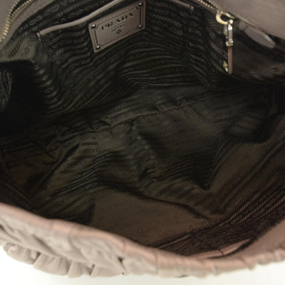 Prada Nappa Gaufre Flap Bag Bambu 7 of 7
