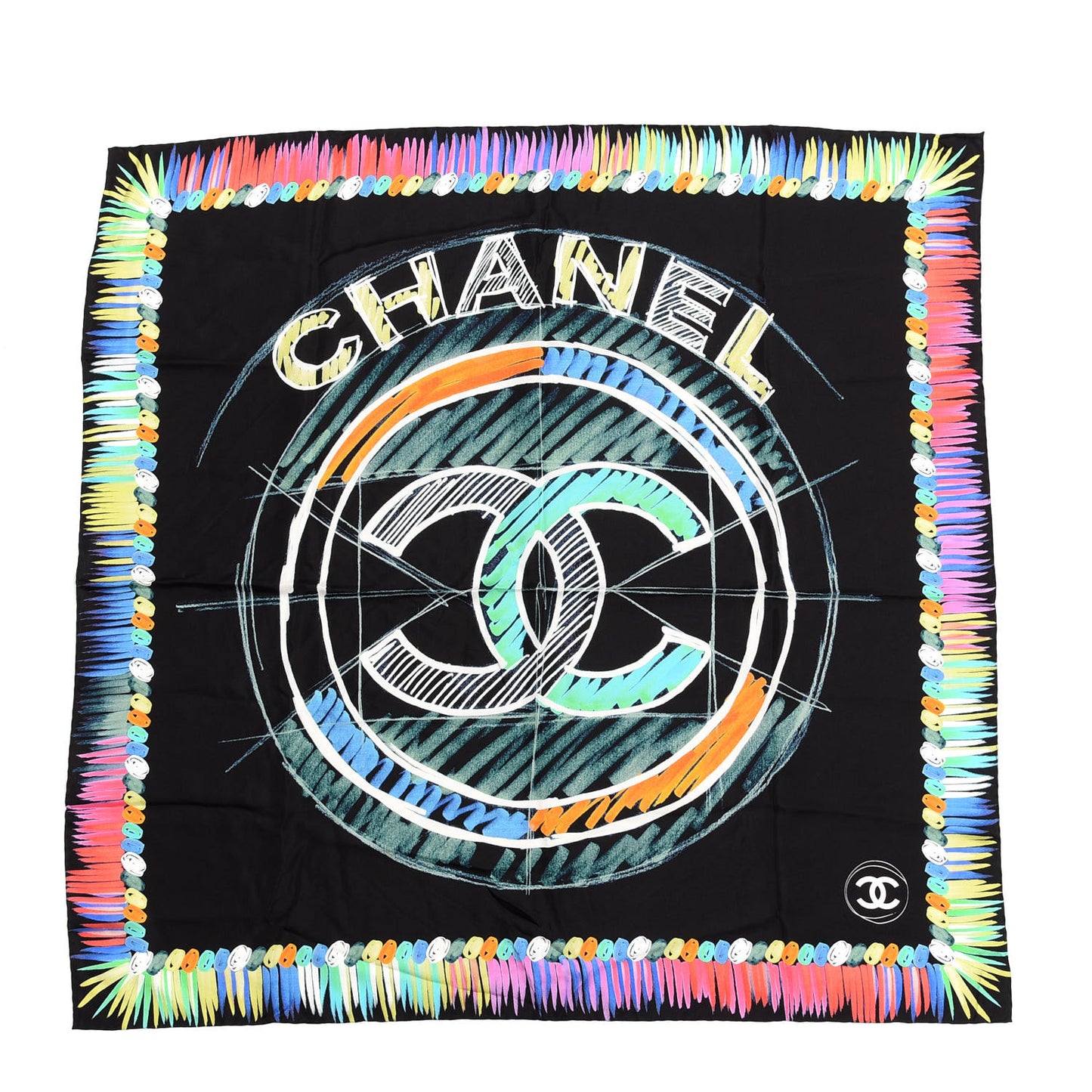 Silk CC Logo Scarf Multicolor