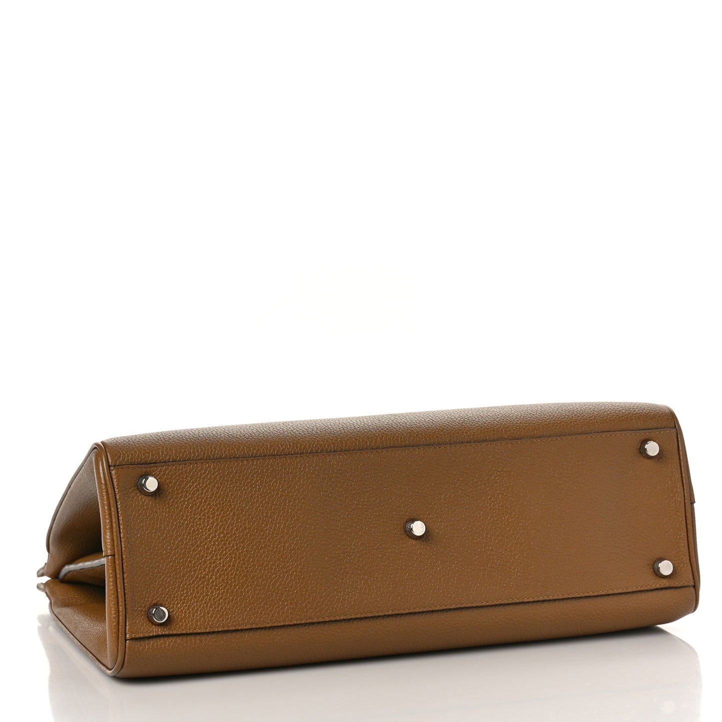 Grainy Calfskin Medium Zumi Top Handle Bag Friky Taupe