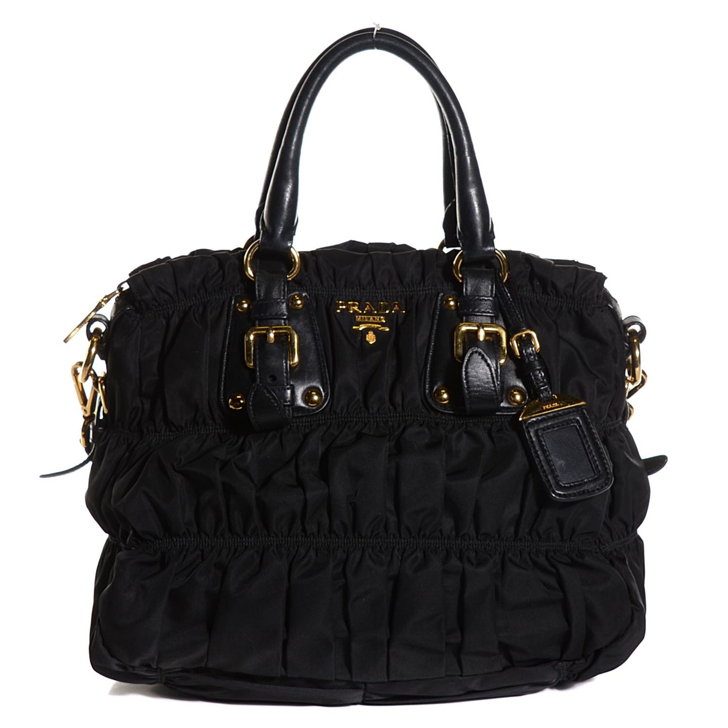 Tessuto Nylon Gaufre Tote Nero Black
