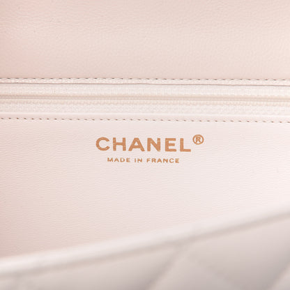 Chanel Caviar Quilted Large Sweet Classic Flap White 8 of 10