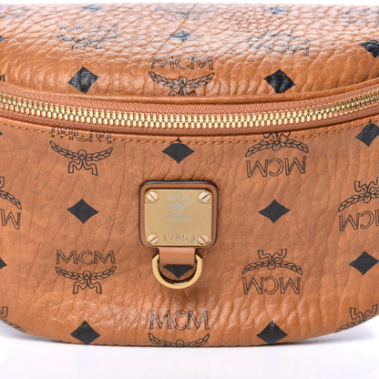 MCM Visetos Small Fusten Belt Bag Cognac 9 of 9