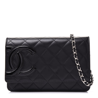 Chanel Calfskin Quilted Cambon Wallet On Chain WOC Black 1 of 8