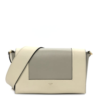 Celine Shiny Smooth Calfskin Medium Frame Shoulder Bag Chalk Mastic 1 of 9