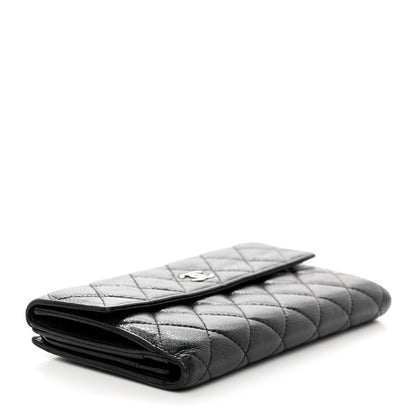 Chanel Caviar Quilted CC Long Double Wallet Black 4 of 11
