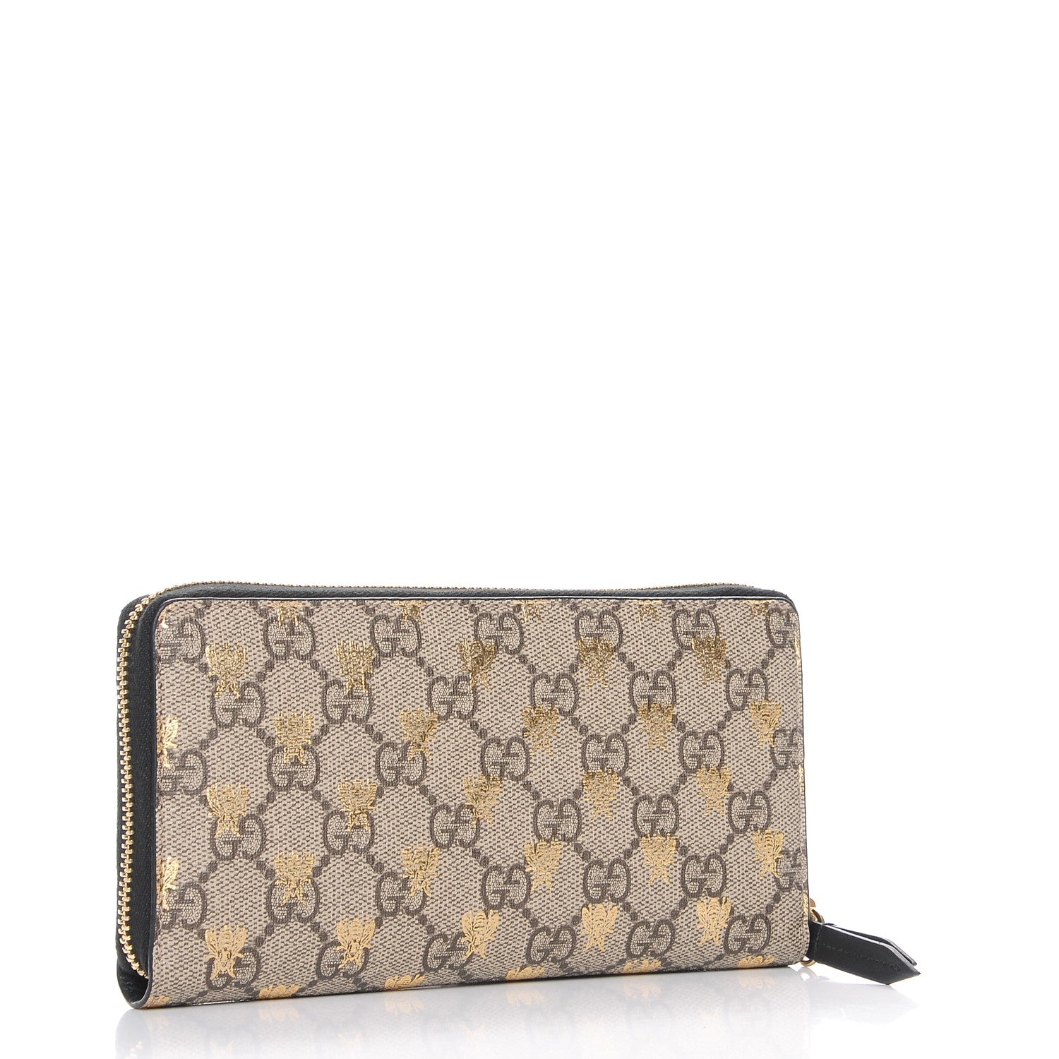 Gucci GG Supreme Monogram Bees Zip Around Wallet 3 of 8