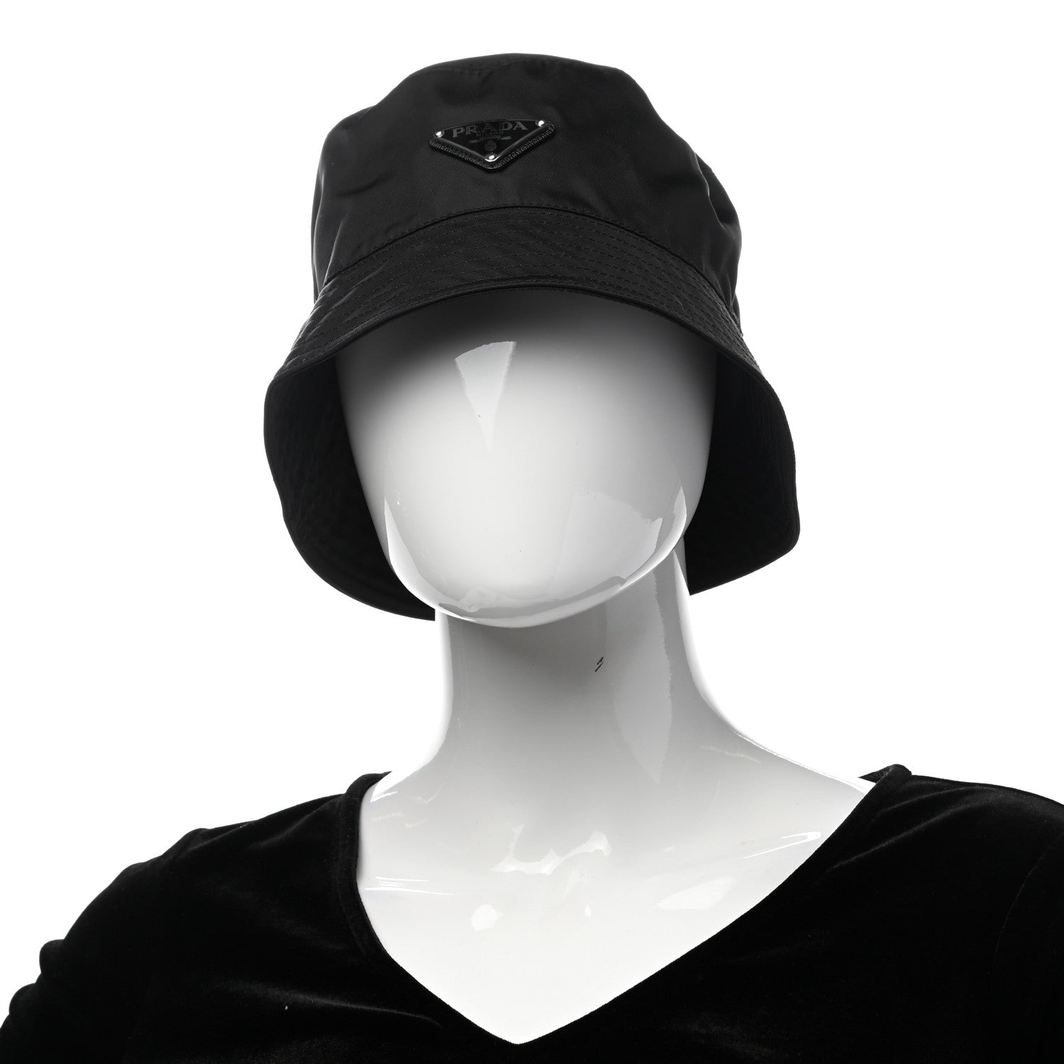 Prada Nylon Bucket Hat S Black 2 of 8
