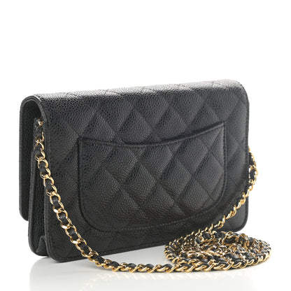 Chanel Caviar Quilted Wallet On Chain WOC Black 3 of 12