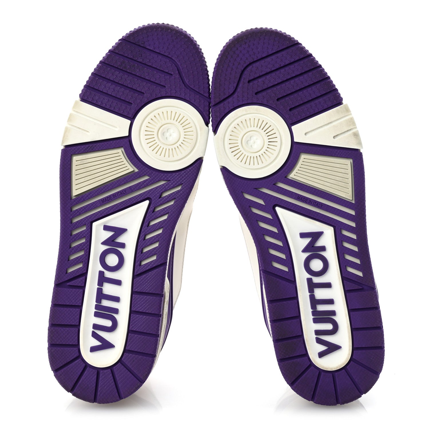 Louis Vuitton Calfskin Womens LV Trainer Sneakers 39 Purple 6 of 10