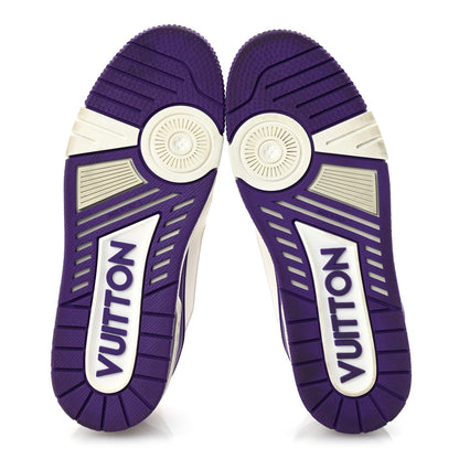 Louis Vuitton Calfskin Womens LV Trainer Sneakers 39 Purple 6 of 10