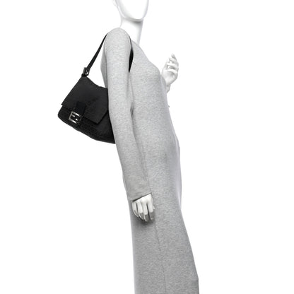 Fendi Zucchino Mama Baguette Black Moro 2 of 9