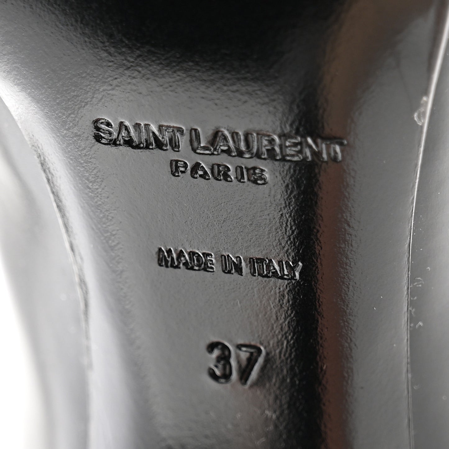 Patent Calfskin Diane 100 Boots 37 Black