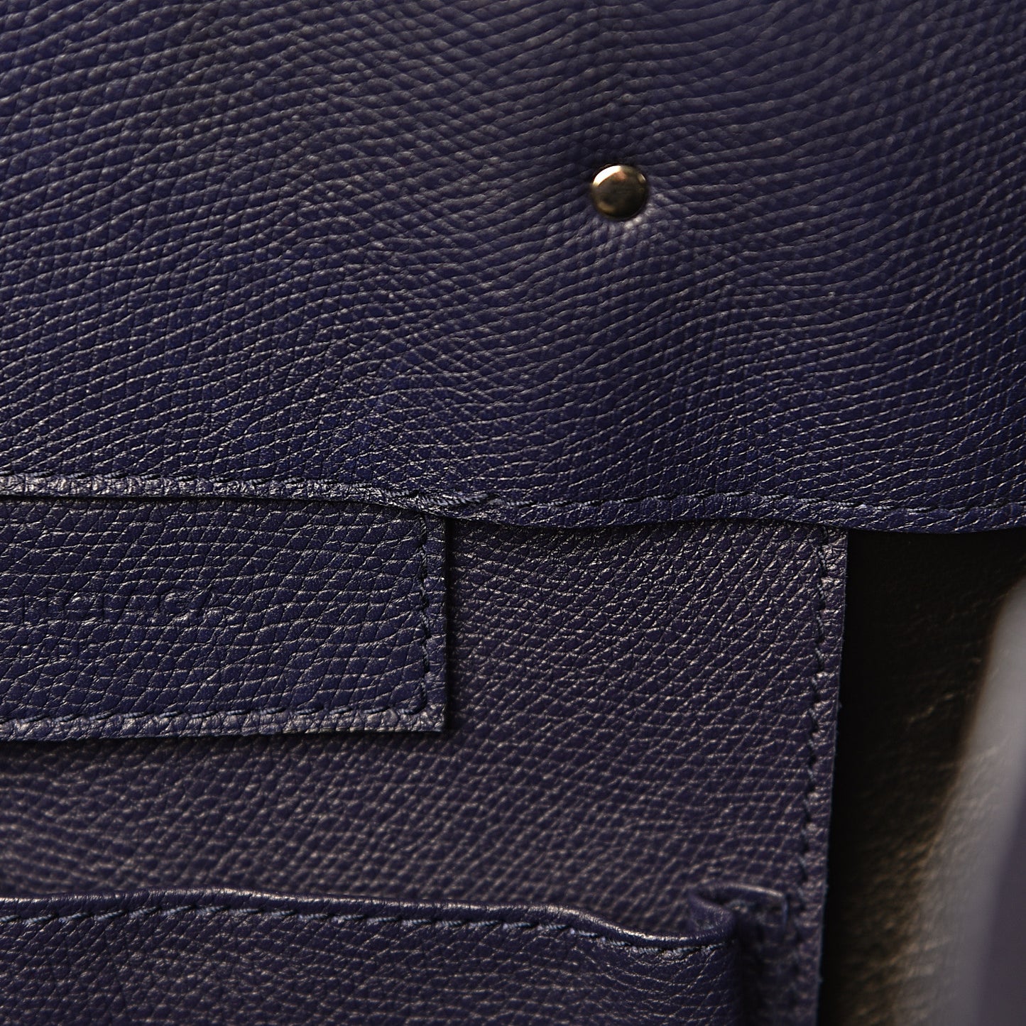 Calfskin Papier A4 Zip Around Plate Tote Bleu Indigo