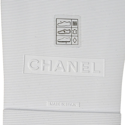 Chanel Fabric Pearl Cork CC Slip On Sandals 38 White 8 of 8
