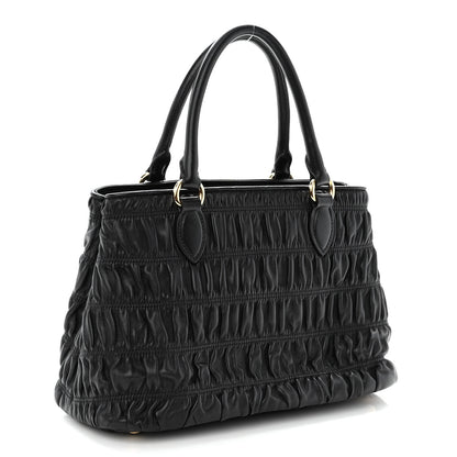 Prada Nappa Gaufre Tote Black 3 of 9
