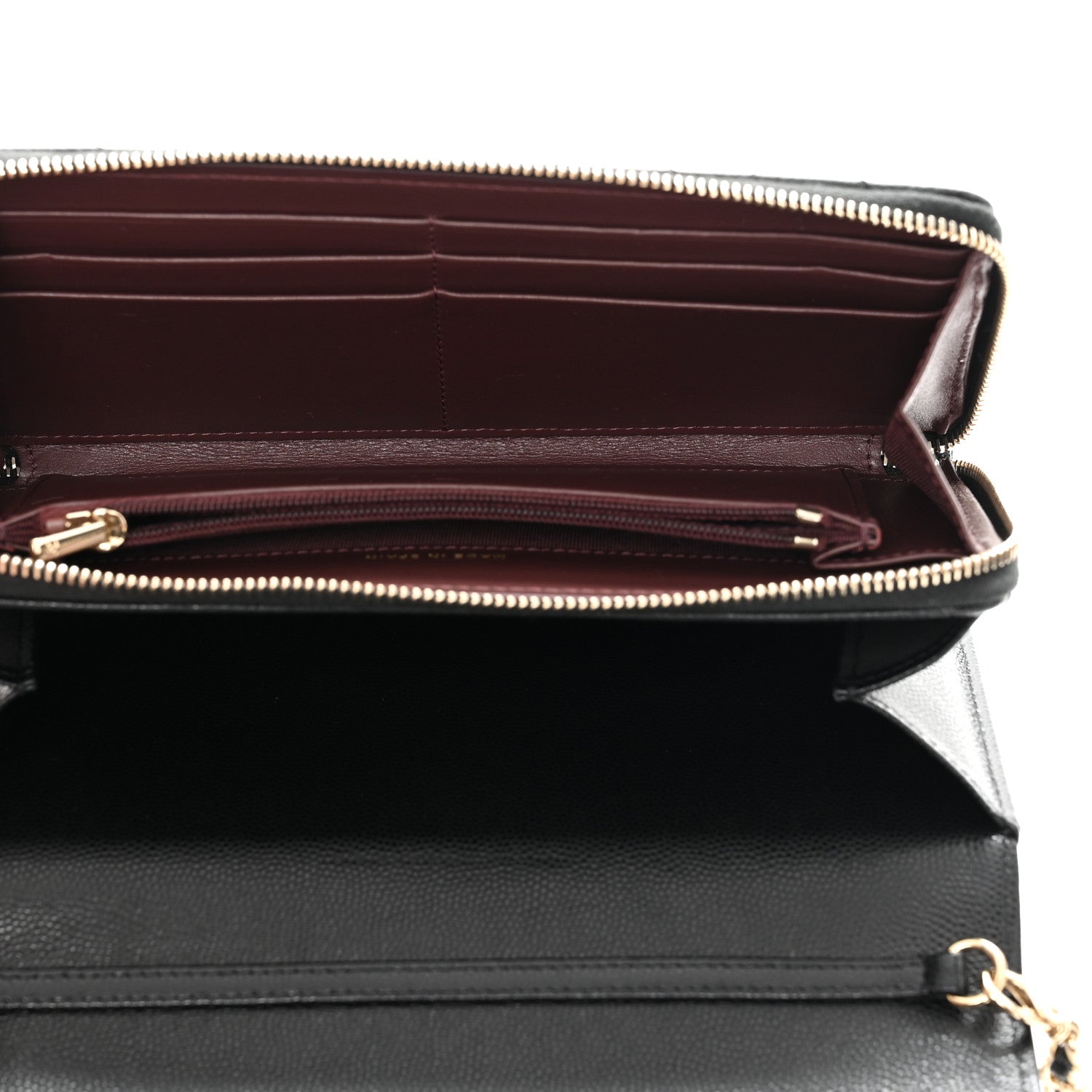 Chanel Caviar Quilted Phone Holder Wallet on Removable Chain Black 6 of 13