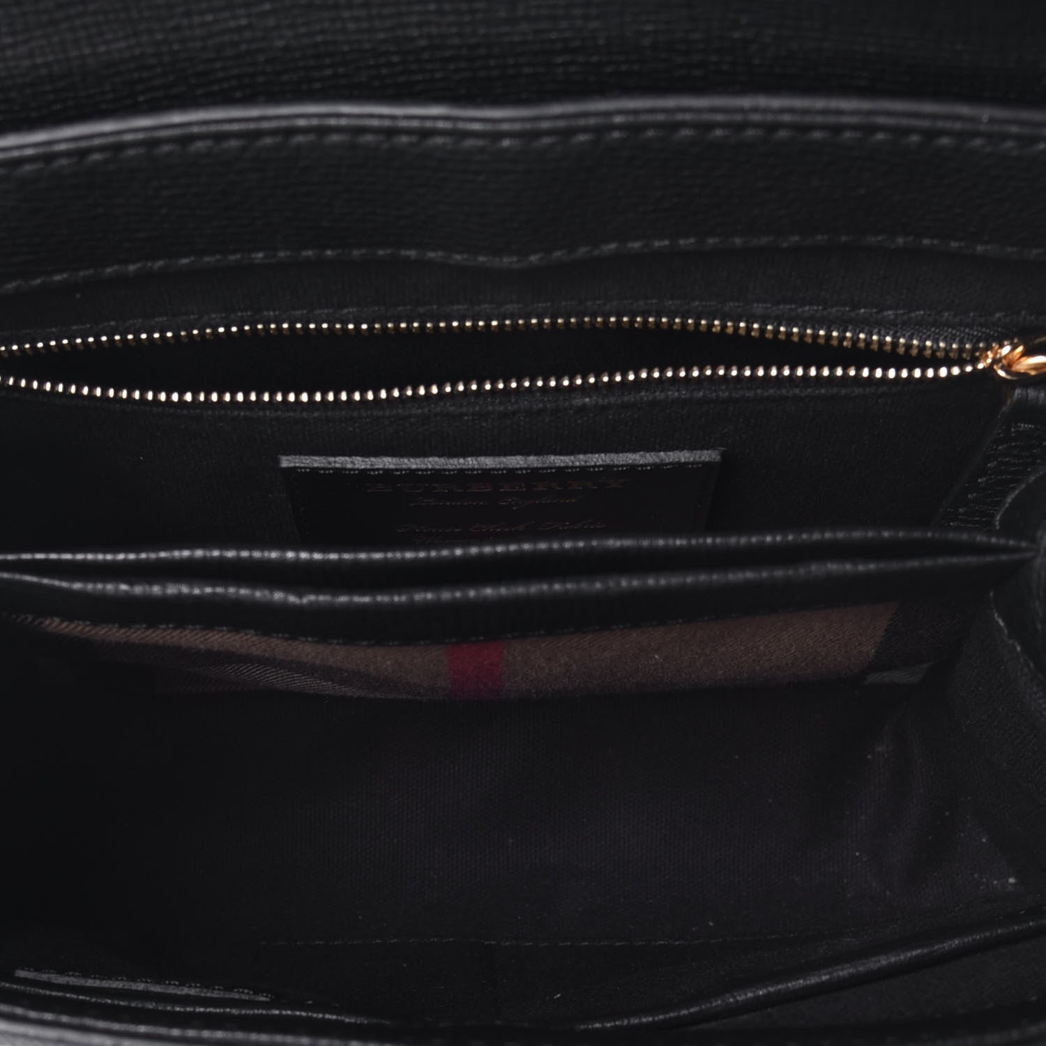 Burberry Derby Calfskin House Check Small Camberley Black 7 of 9