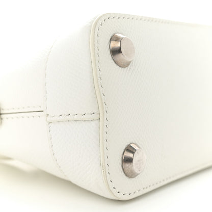 Balenciaga Grained Calfskin XXS Ville Top Handle Bag White Black 8 of 17