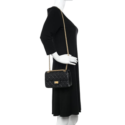 Chanel Aged Calfskin Quilted 2.55 Reissue Mini Flap Black 2 of 11