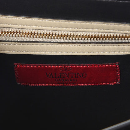 Valentino Garavani Nappa Striped B-Rockstud Flap Black Light Ivory 7 of 9