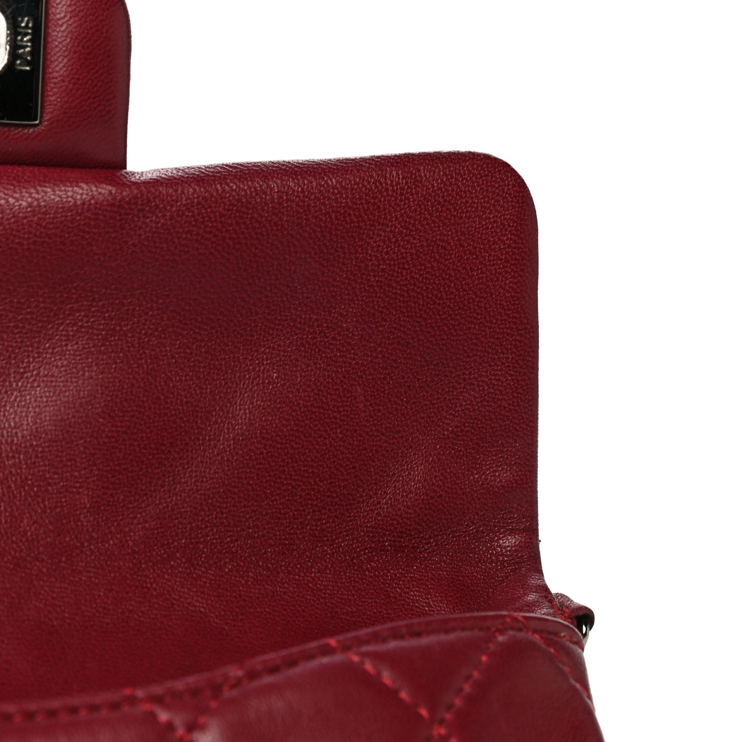 Lambskin Quilted Mini Mineral Nights Flap Crossbody Bag Dark Red